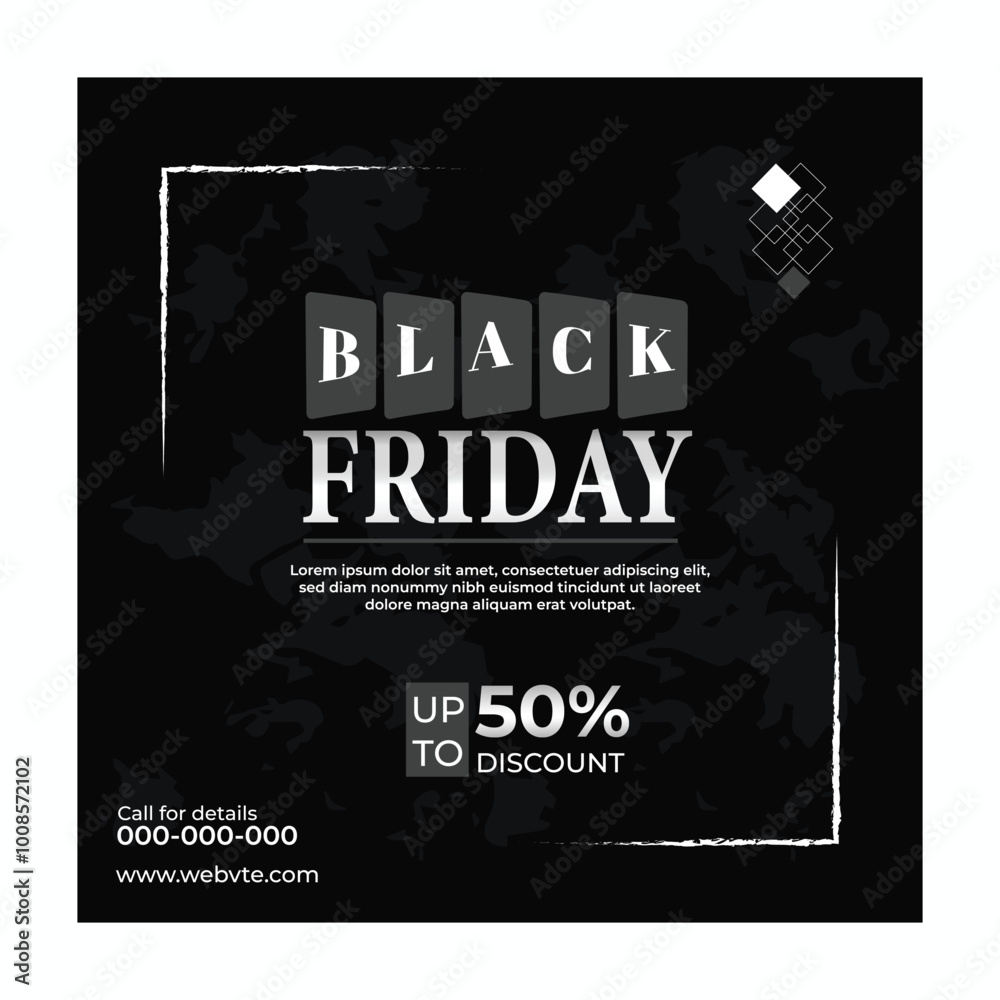 Fototapeta premium Black Friday super sale social media banner template