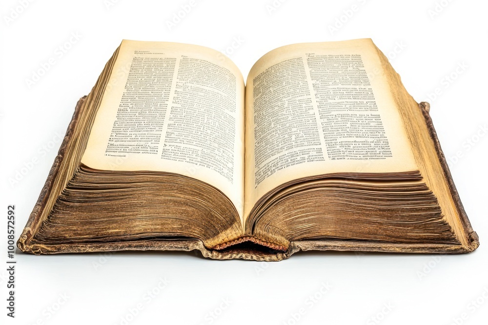An antique open book with yellowed pages and well-worn edges, perfect for depicting knowledge, history, or literature, Ideal for use in educational, cultural, or artistic projects, An antique open book with yellowed pages and well-worn edges, perfect for depicting knowledge, history, or literature, Ideal for use in educational, cultural, or artistic projects,