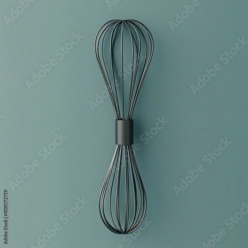 3D Whisk Icon: Essential Kitchen Tool for Mixing Illustration Logo