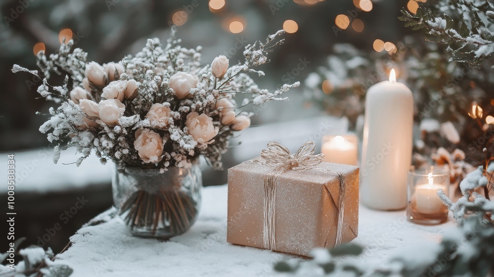 Cozy Winter Wonderland: A Festive Scene Cozy Winter Wonderland: A Festive Scene