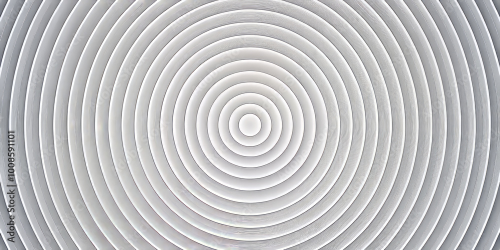Geometric white pattern characterized by series of concentric circles, creating soothing and harmonious visual effect. design evokes sense of calm and balance Geometric white pattern characterized by series of concentric circles, creating soothing and harmonious visual effect. design evokes sense of calm and balance