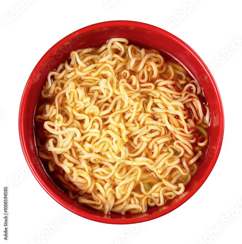 Instant noodles in a bowl 