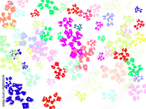 A bright and cute design with pastel colored line and plane shapes.
