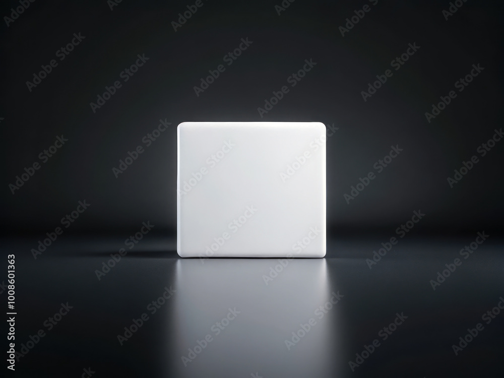 geometric white square is centered on contrasting dark background, creating striking visual effect. simplicity and elegance evoke sense of calm and focus geometric white square is centered on contrasting dark background, creating striking visual effect. simplicity and elegance evoke sense of calm and focus