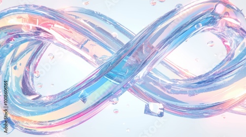 Colorful Infinity Symbol with Abstract Fluid Design