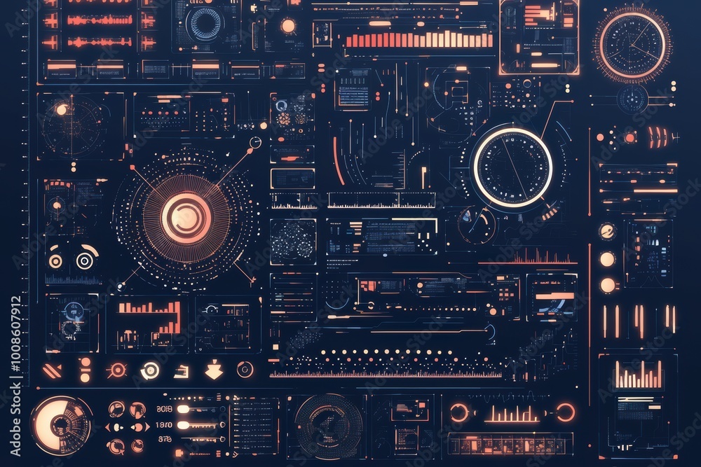 Futuristic Data Visualization Background Design Futuristic Data Visualization Background Design