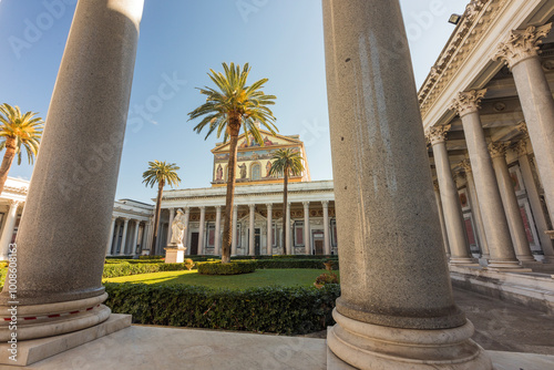 Basilica of St. Paul Outside the Walls in Rome. The Catholic religion.