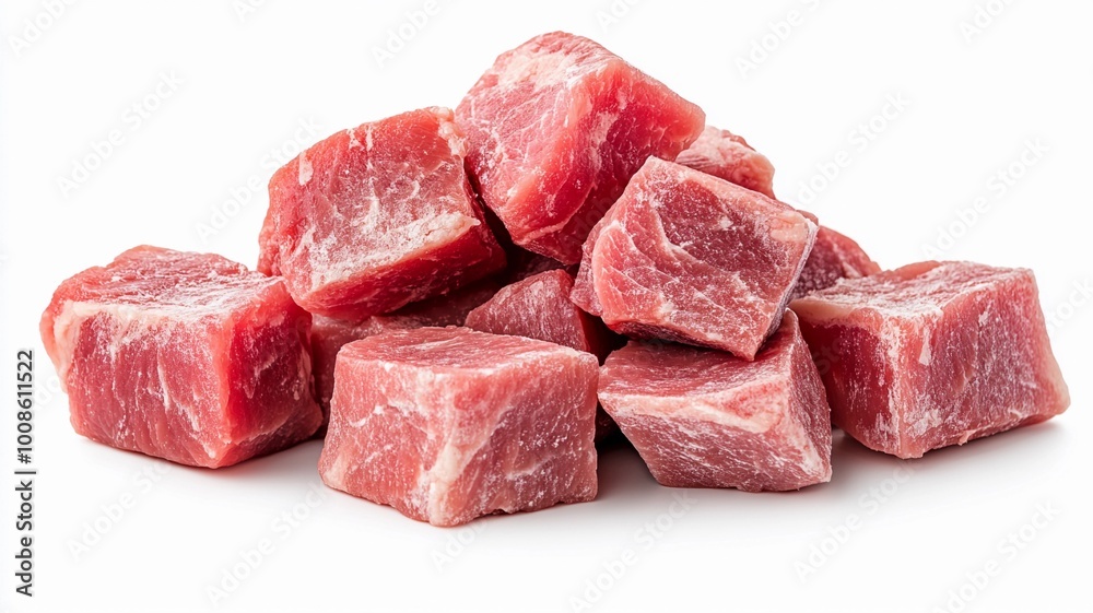 Fresh meat isolated on white Fresh meat isolated on white