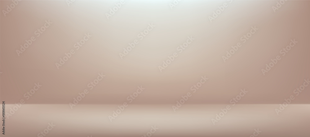 Simple beige, nude gradient background empty studio room illustration