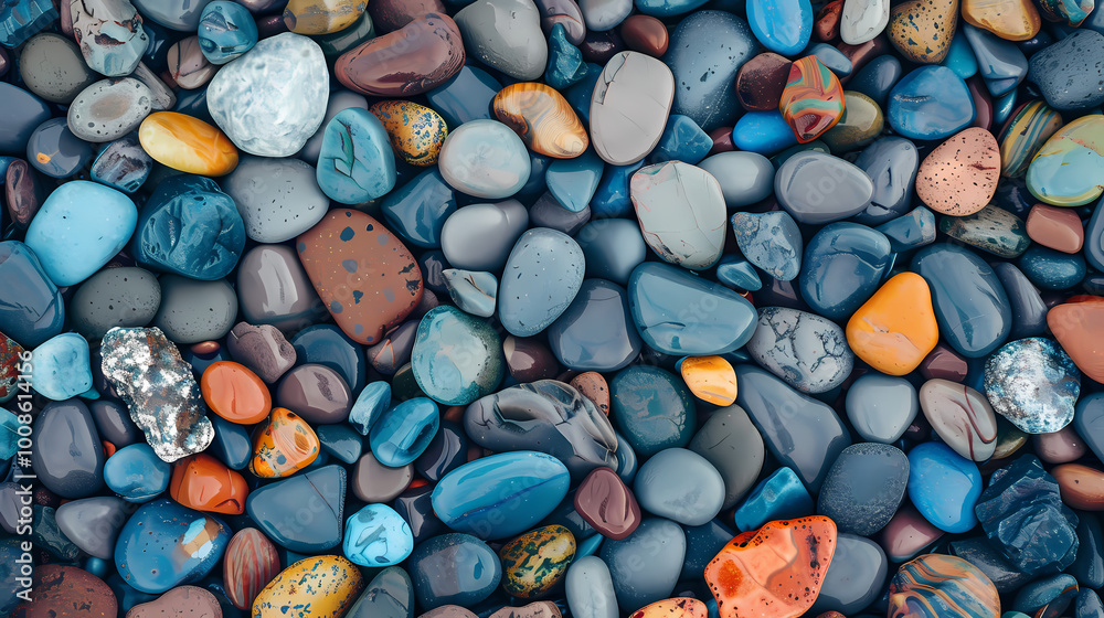 background of stones in blue Generated AI background of stones in blue Generated AI