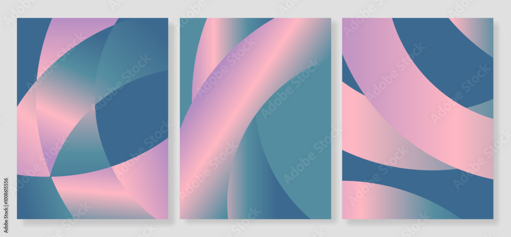 Retro collection gradient color poster style 70s background vector. Minimalist style set abstract geometric vibrant perspective 3d, gradient background design groovy, trippy shape. Vector illustration Retro collection gradient color poster style 70s background vector. Minimalist style set abstract geometric vibrant perspective 3d, gradient background design groovy, trippy shape. Vector illustration