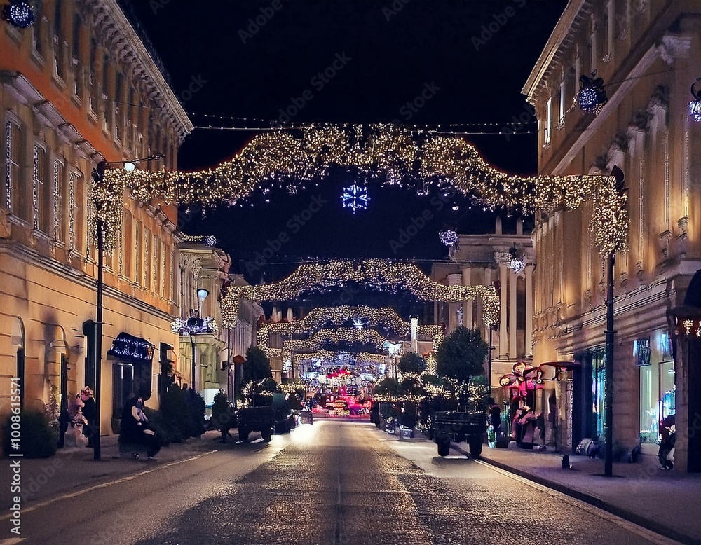 Fototapeta premium New Year's Eve and decorated New Year's 