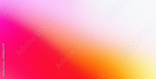 A vibrant gradient image featuring a blend of pink, orange, and white hues. photo