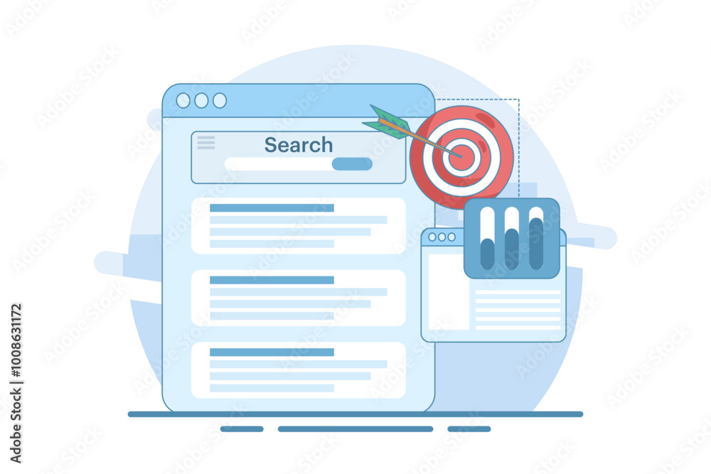 Search engine ranking monitoring concept, Website ranking analysis. best keywords, Search engines drive traffic to websites, background vector illustration on background. Search engine ranking monitoring concept, Website ranking analysis. best keywords, Search engines drive traffic to websites, background vector illustration on background.