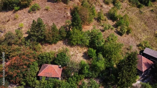 Majestic Aerial View of Bosnia and Herzegovina's Mountain Peaks and Valleys - 4K Drone Footage of Idyllic Woodland and Wilderness Adventure