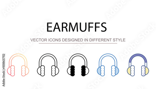Earmuffs icon design with white background stock illustration