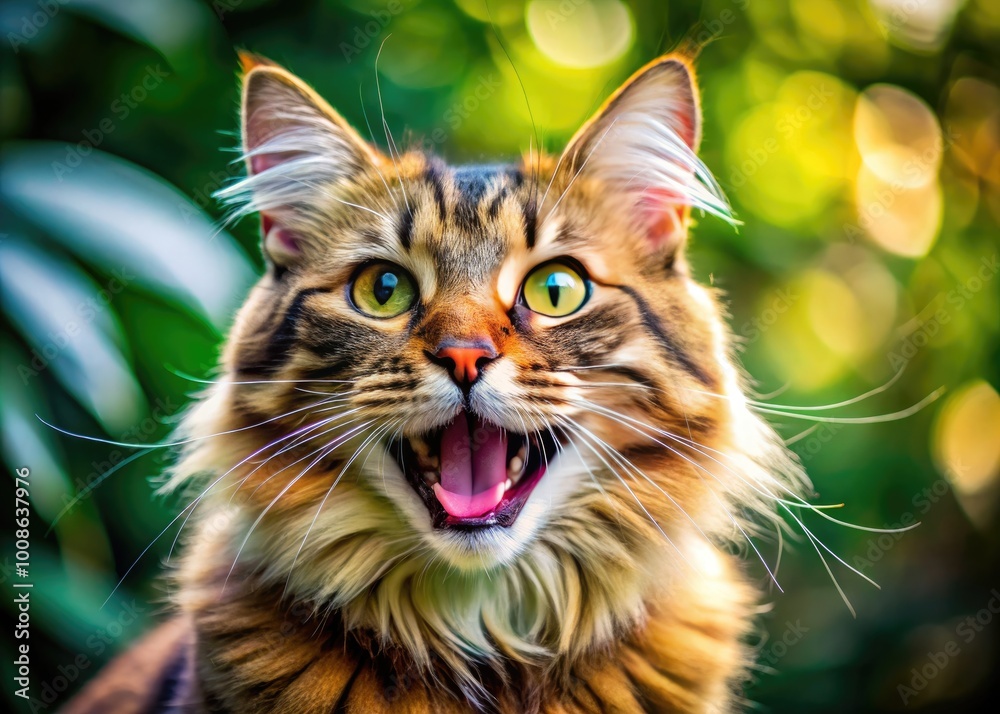 Playful Cat with Joyful Expression Capturing the Essence of Feline Laughter and Happiness Playful Cat with Joyful Expression Capturing the Essence of Feline Laughter and Happiness