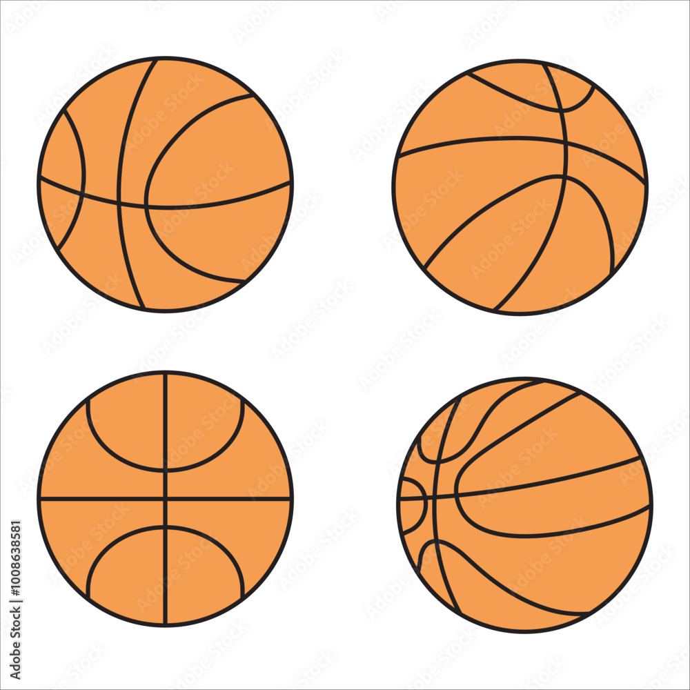 set of basketball balls set of basketball balls