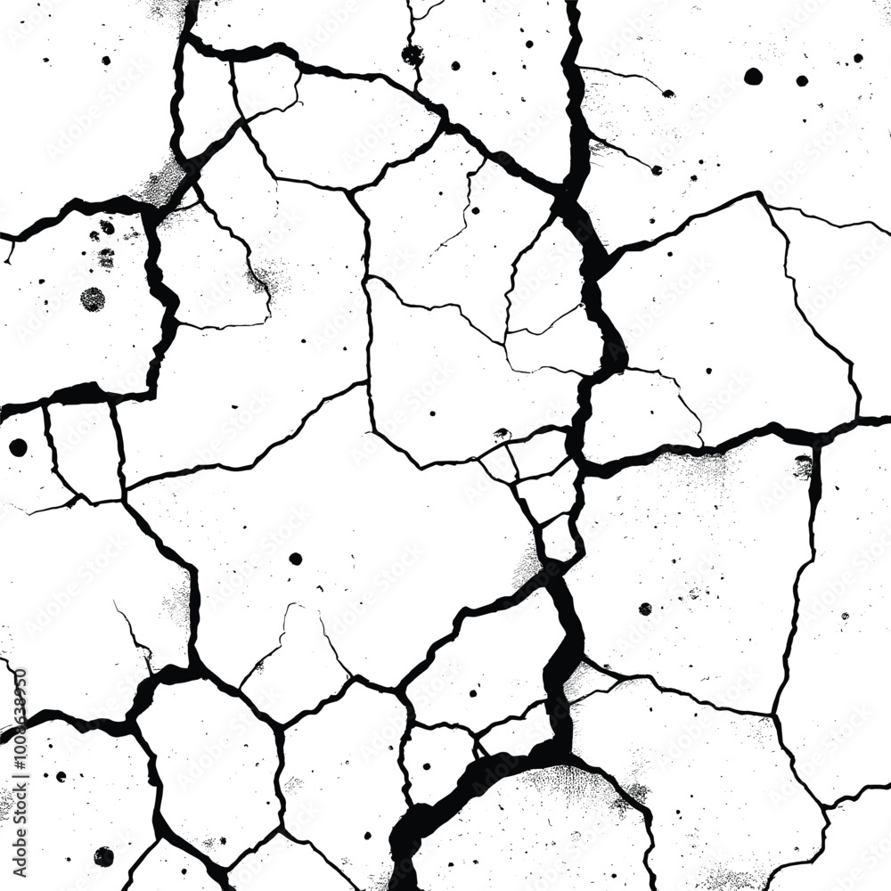 Intricate Cracked Surface with Ink Spot Details Intricate Cracked Surface with Ink Spot Details