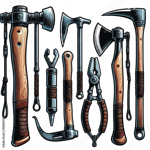 Ice Axe set illustration