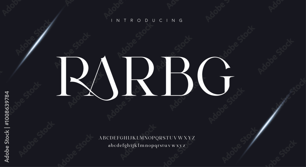 Rarbo font alphabet logo. Typography beautiful fashion elegant classic letters serif italic fonts decorative wedding vintage blossom logos. vector illustration Rarbo font alphabet logo. Typography beautiful fashion elegant classic letters serif italic fonts decorative wedding vintage blossom logos. vector illustration