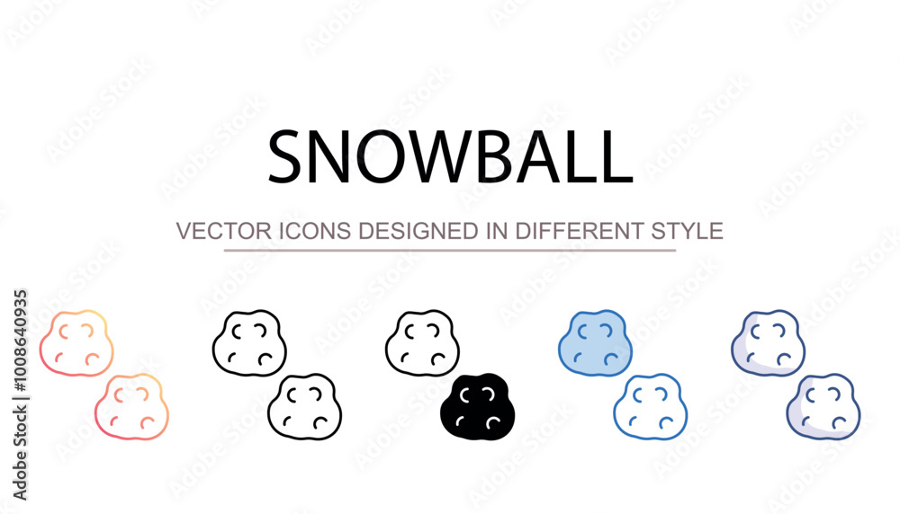 Snowball icon design with white background stock illustration