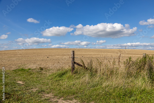 Farmland in the South Downs, on a sunny September day photo