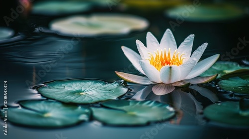 Water lily in a pond