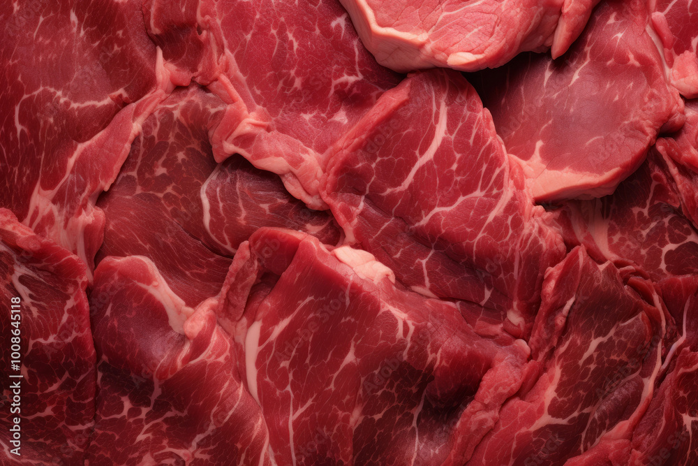 Processed collage of fresh raw meat beef surface texture. Background for banner, backdrop Processed collage of fresh raw meat beef surface texture. Background for banner, backdrop