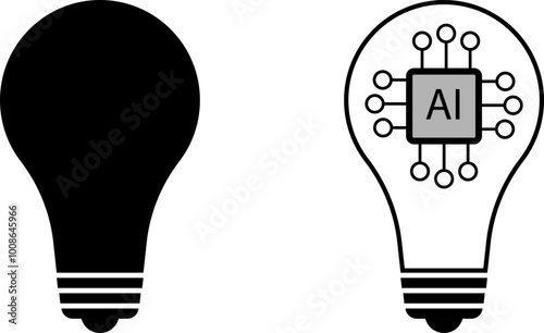 light bulb icon set