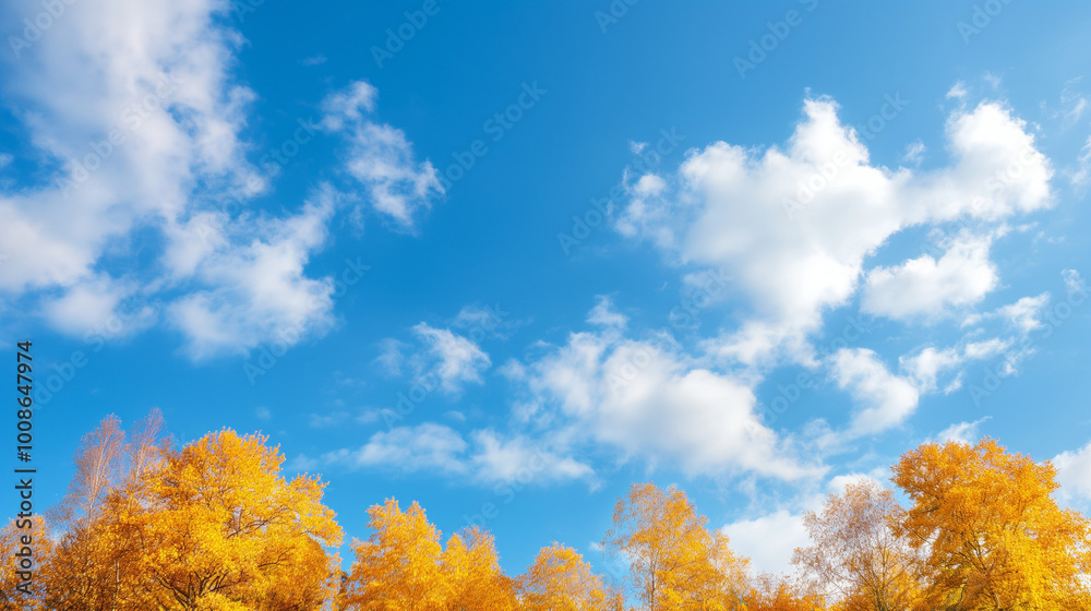 beautiful sunny autumn landscape with clouds beautiful sunny autumn landscape with clouds