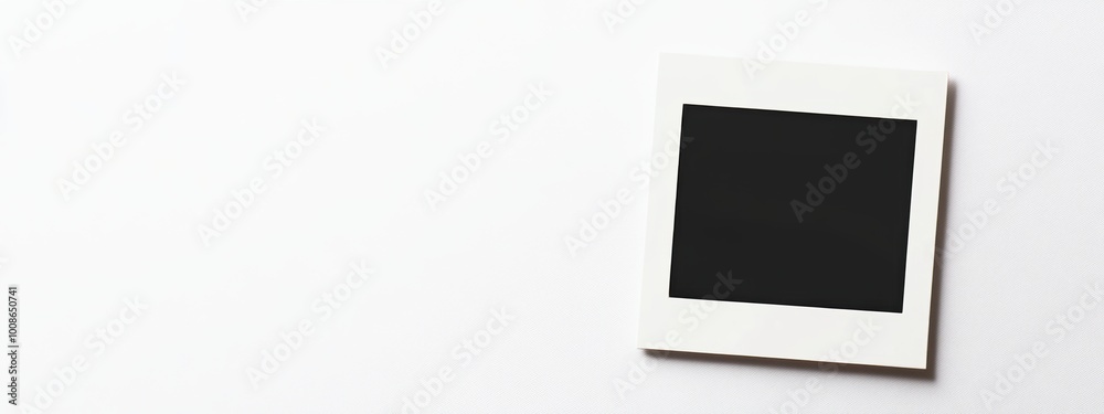 A blank polaroid-style photo frame. A blank polaroid-style photo frame.