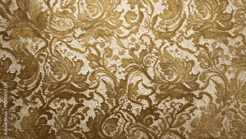 Elegant Gold Floral Texture for Background Decoration