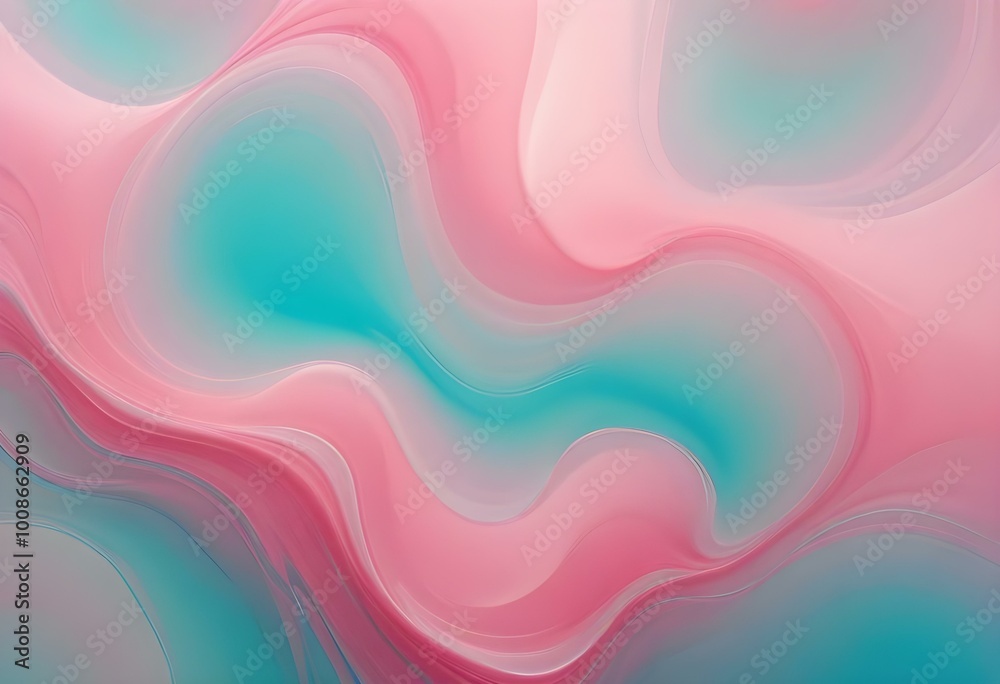 Abstract pink and teal fluid shapes with soft, flowing lines and gradients Abstract pink and teal fluid shapes with soft, flowing lines and gradients