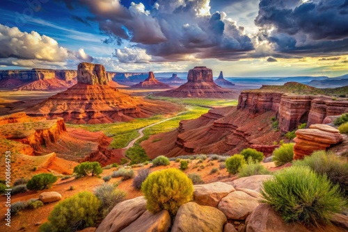 Scenic Viewpoint at the Four Corners Monument with Unique Landscape and Striking Natural Features photo