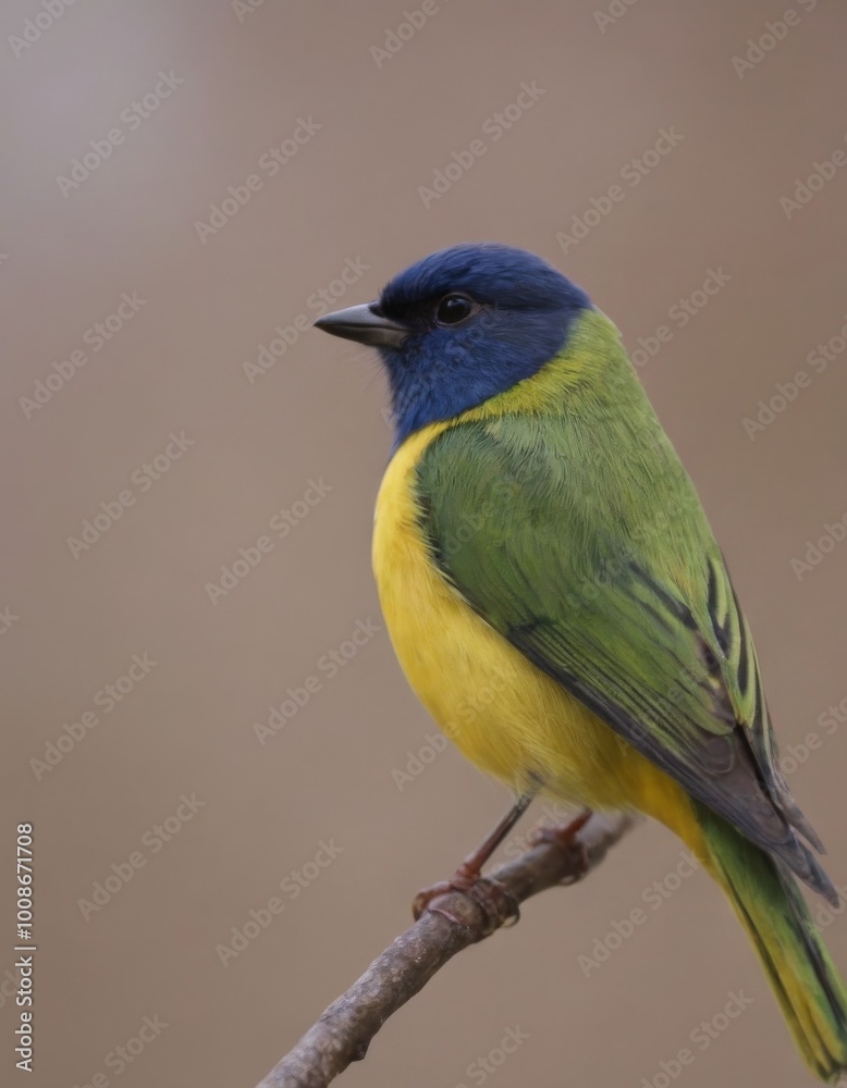 Fototapeta premium Colorful bird sitting on a branch