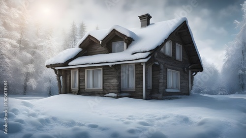 house with winter