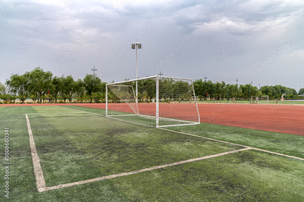 Fototapeta premium corner of a football field