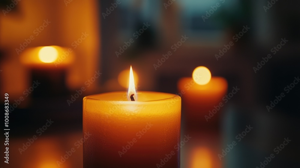 Soft Glow of Candlelight in a Dim Room Soft Glow of Candlelight in a Dim Room
