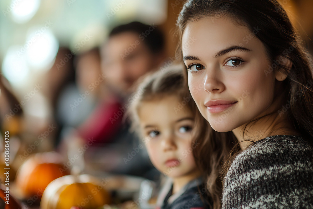 Happy bug full family celebrating thanksgiving together having best bonding time, Generative AI Happy bug full family celebrating thanksgiving together having best bonding time, Generative AI