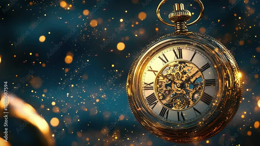 an antique pocket watch through the time and space