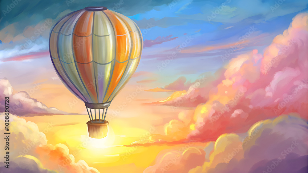 Naklejka premium hot air balloon