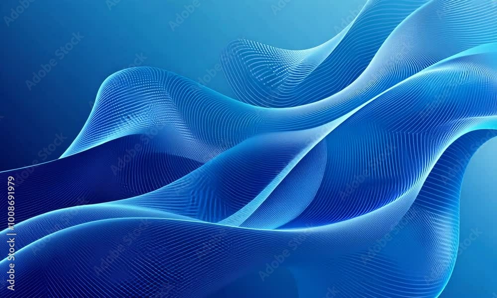 Abstract Blue Wave Design Abstract Blue Wave Design
