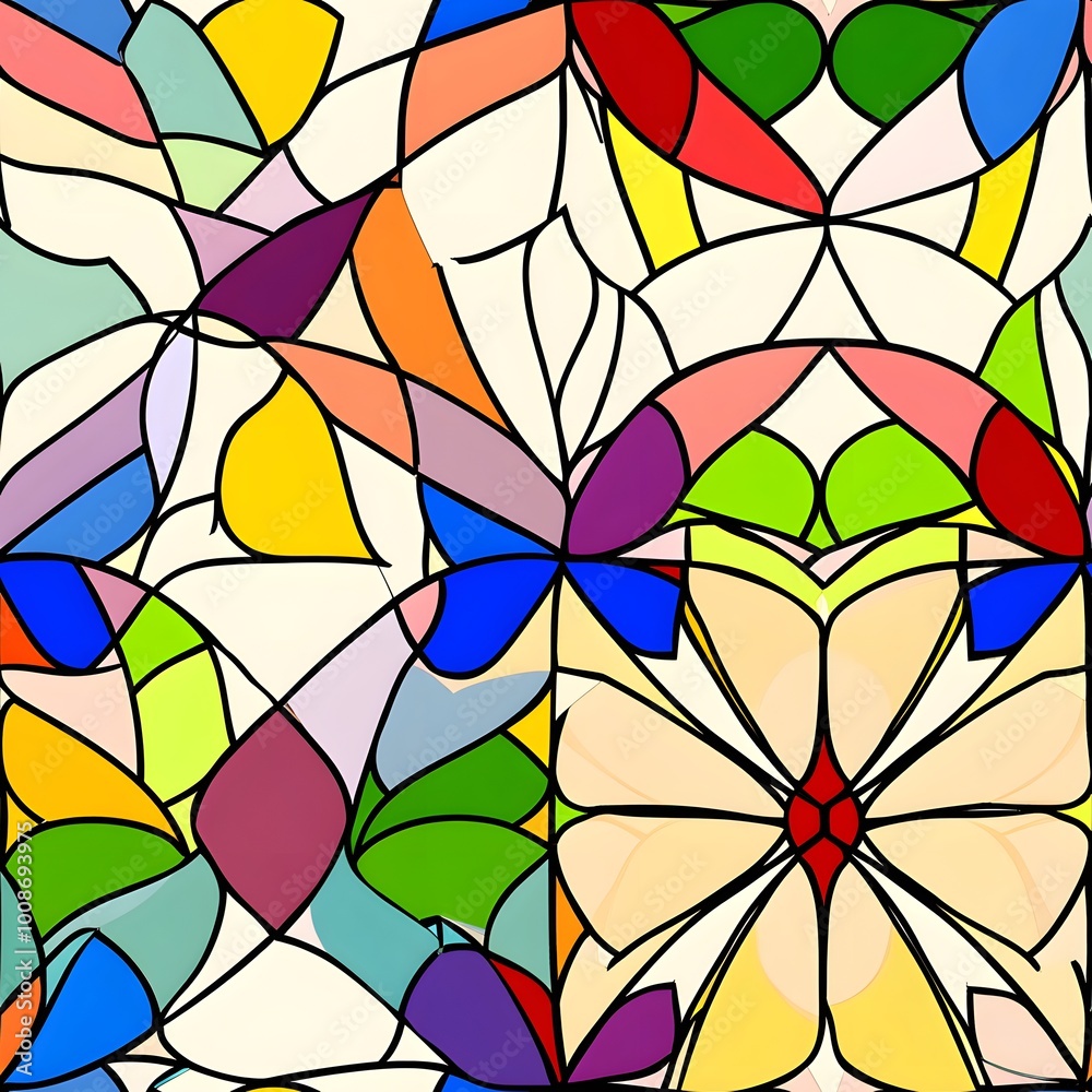 Abstract Colorful Geometric Pattern Design Abstract Colorful Geometric Pattern Design