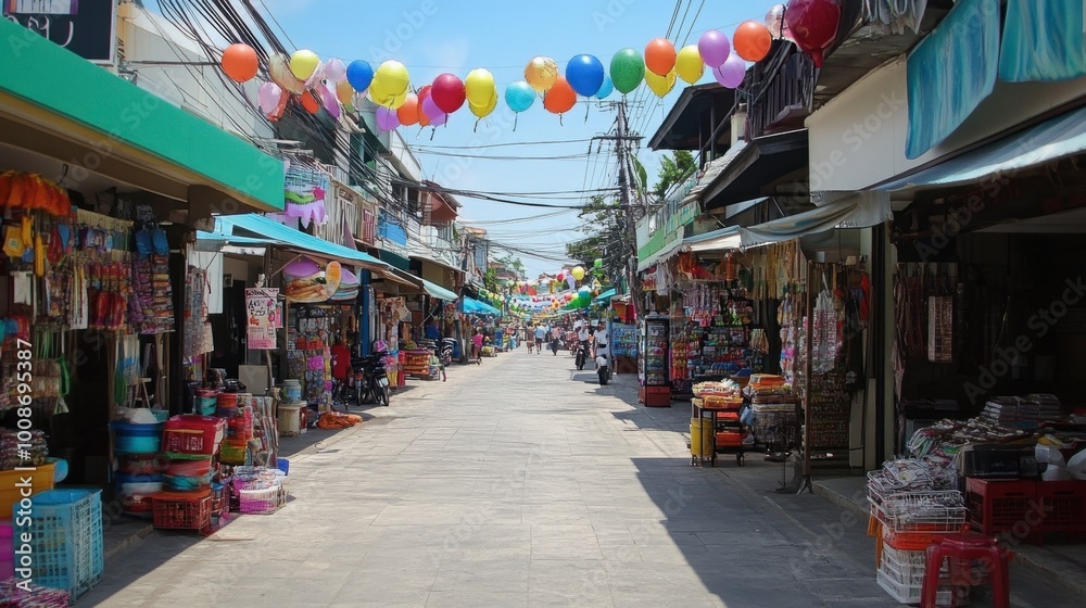 The colorful, bustling streets of Soi Buakhao, known for its local markets and lively bar scene in Pattaya. The colorful, bustling streets of Soi Buakhao, known for its local markets and lively bar scene in Pattaya.