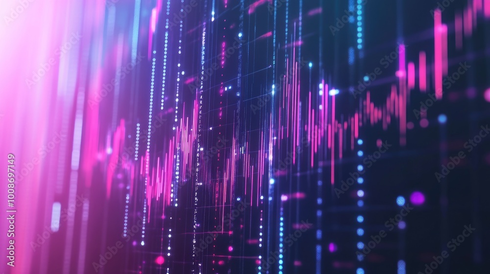 Vibrant Digital Sound Waves in Abstract Background Vibrant Digital Sound Waves in Abstract Background