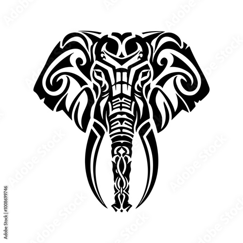 Elephant Silhouette vector illustration photo