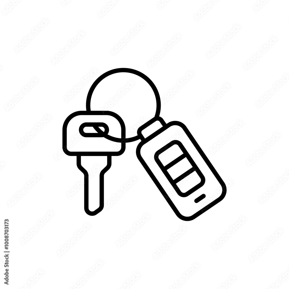 Car key outline icons, minimalist vector illustration ,simple transparent graphic element .Isolated on white background Car key outline icons, minimalist vector illustration ,simple transparent graphic element .Isolated on white background