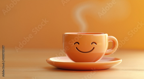 coffee cup with a smiley face