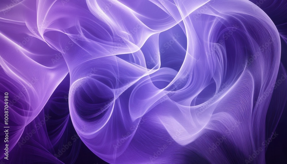 Obraz premium Abstract Purple and White Swirling Lines Background